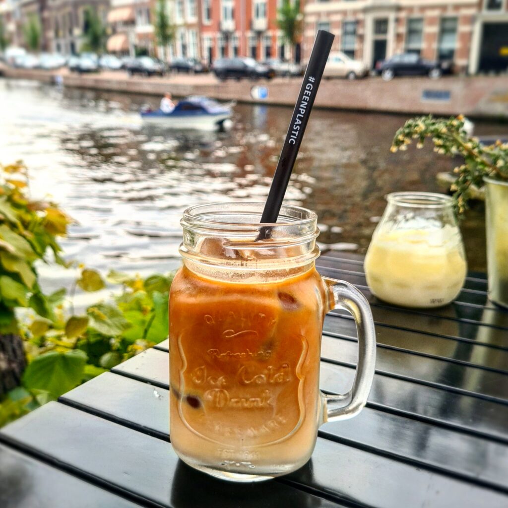 Haarlem's best ice coffee. You can get it at Spaarne 66, one of five fabulous terraces on Haarlem's Spaarne River. 